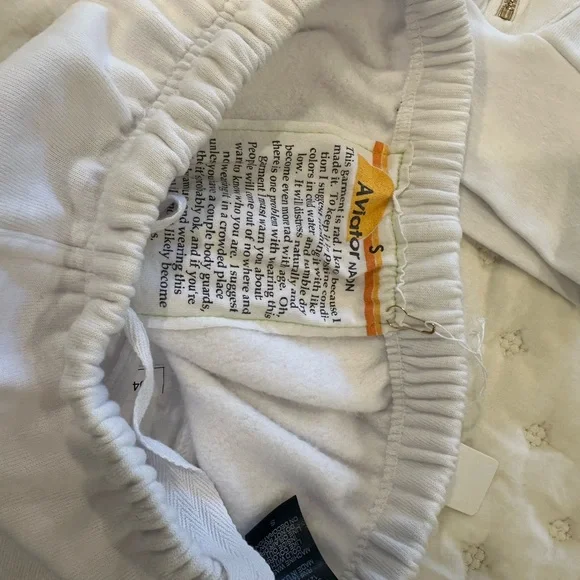 White Hoodie and Sweatpants Set with Red Heart
